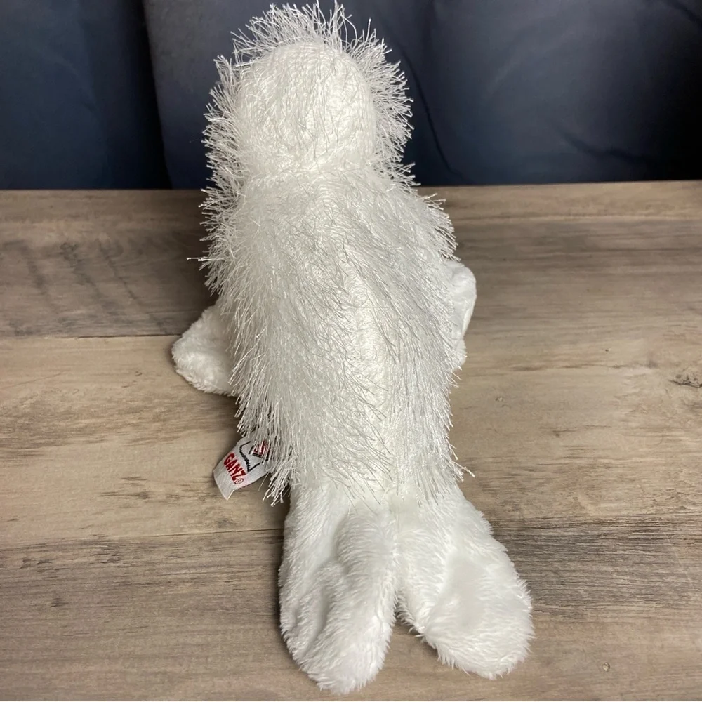 Ganz Webkinz White Seal Fuzzy Eyelash Stuffed‎ Animal Toy Plush NO Code 10”